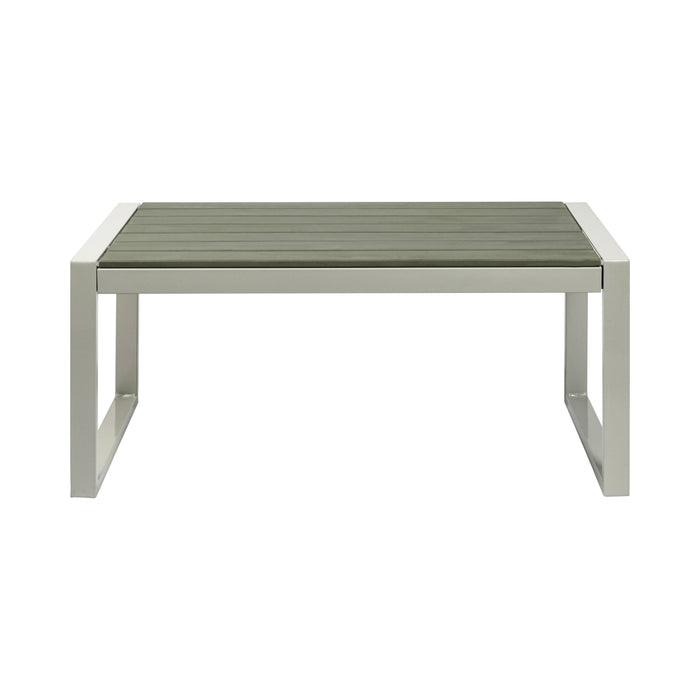 Ensemble de jardin Niceey, 4 pièces, rotin, gris/blanc