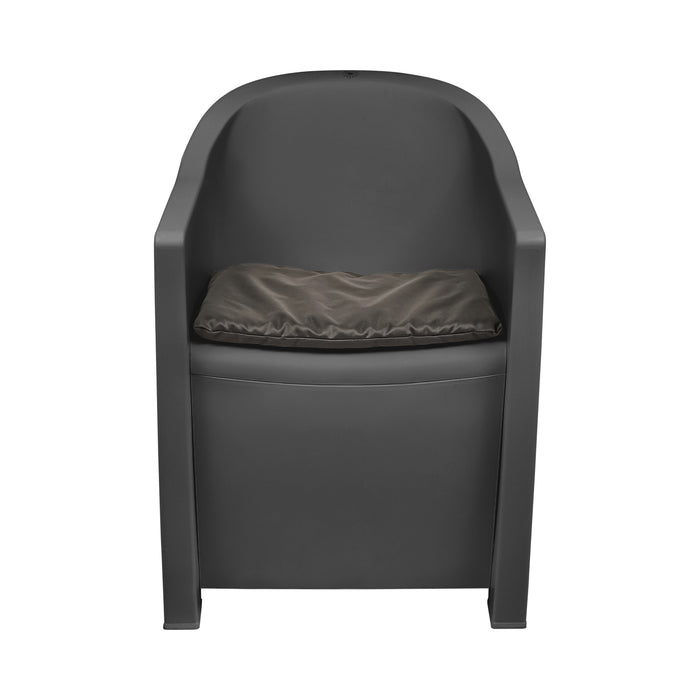 Ensemble de jardin Niceey - Luna - 3 pièces - Anthracite / Noir