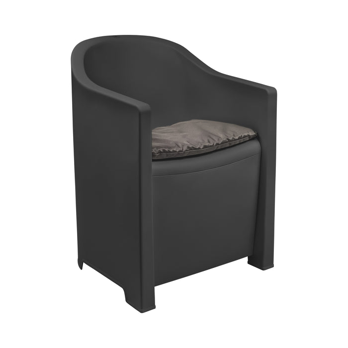 Ensemble de jardin Niceey - Luna - 3 pièces - Anthracite / Noir