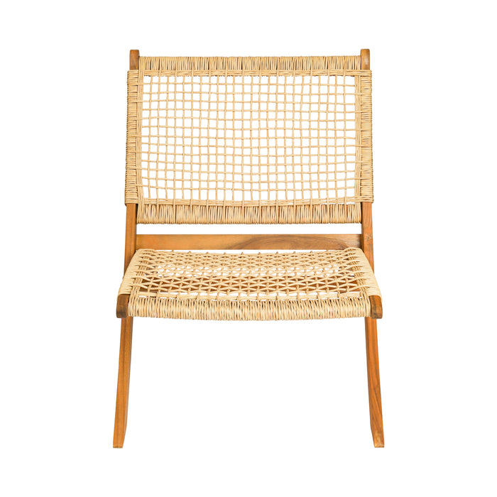 Chaise longue en rotin Niceey - pliable - Bambou/Bois FSC