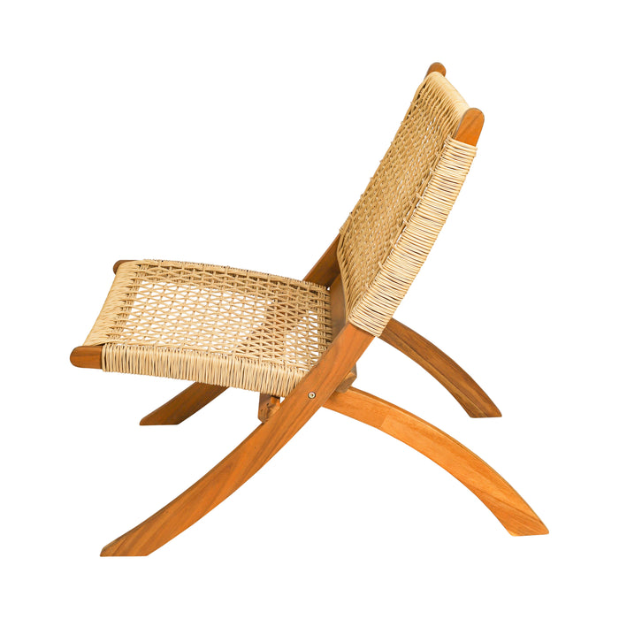 Chaise longue en rotin Niceey - pliable - Bambou/Bois FSC