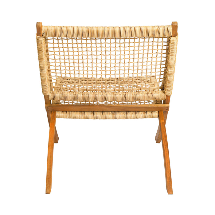 Chaise longue en rotin Niceey - pliable - Bambou/Bois FSC