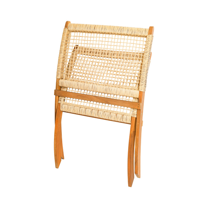 Chaise longue en rotin Niceey - pliable - Bambou/Bois FSC