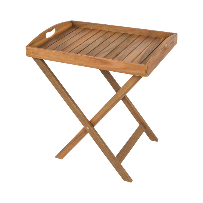 Table de jardin Niceey - Table pliante - pliable - Avec plateau - Bois d'acacia massif