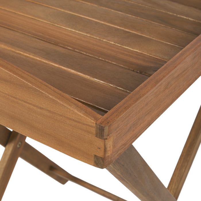 Table de jardin Niceey - Table pliante - pliable - Avec plateau - Bois d'acacia massif