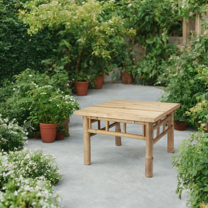Table de Jardin Niceey - Bambou - 57X57XH38CM