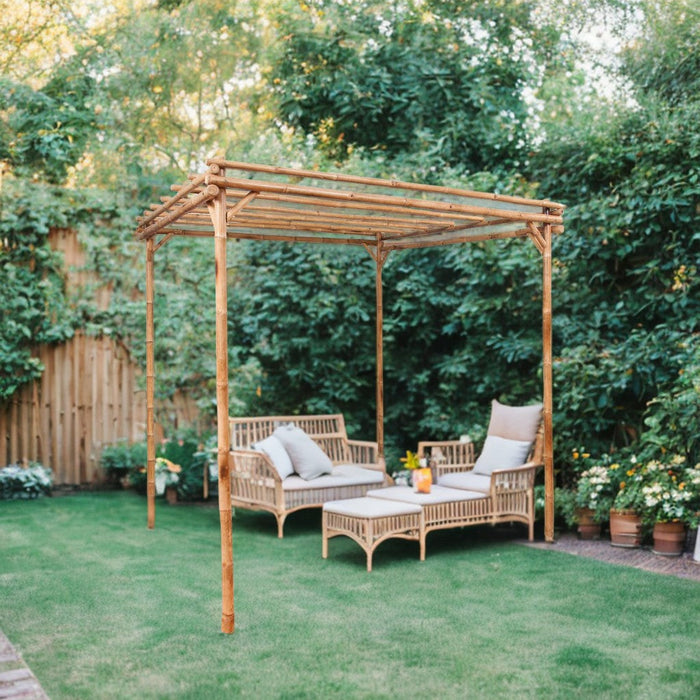 Pergola Niceey - Bambou - 170X170XH220CM