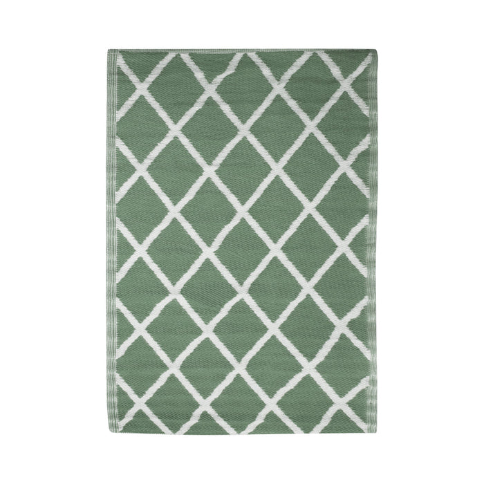 Tapis d'extérieur Niceey - Tapis de jardin - 120x180cm - Olive/Blanc