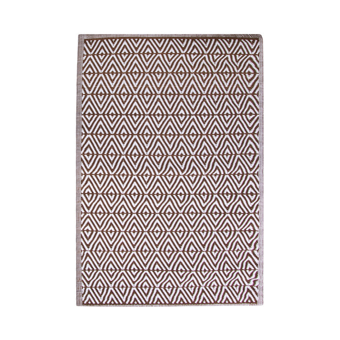 Tapis d'extérieur Niceey - Tapis de jardin - 120x180cm - Marron/Blanc