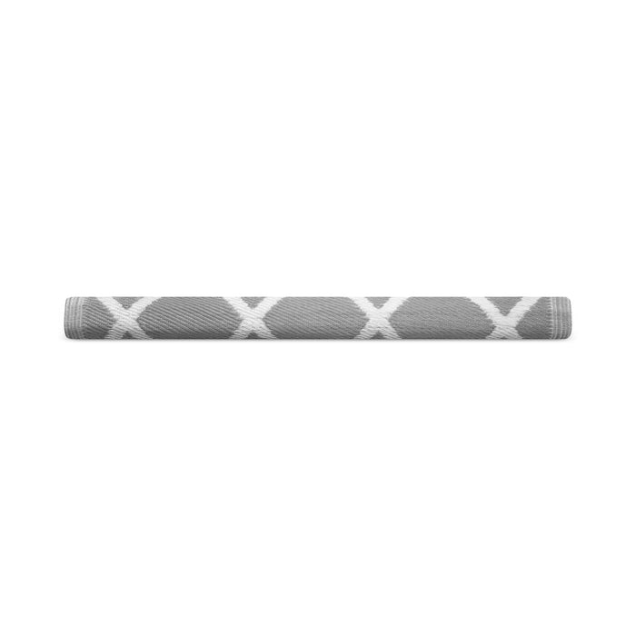 Tapis d'extérieur Niceey - Tapis de jardin - 120x180cm - Gris/Blanc