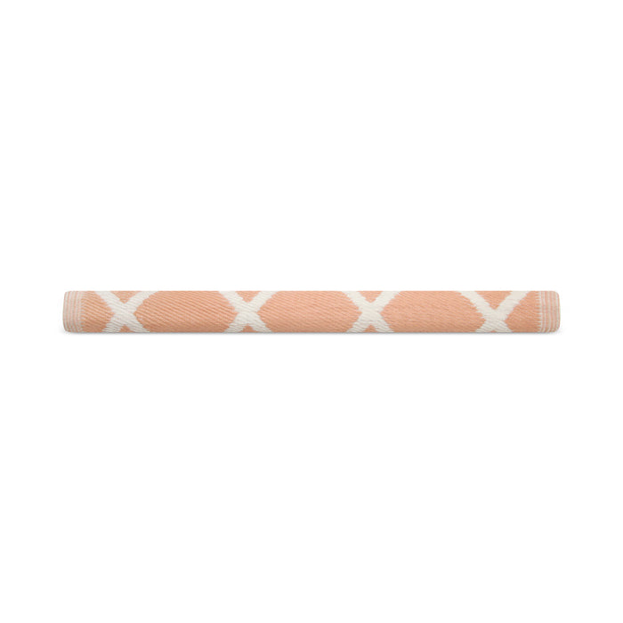 Tapis d'extérieur Niceey - Tapis de jardin - 120x180cm - Abricot/Blanc