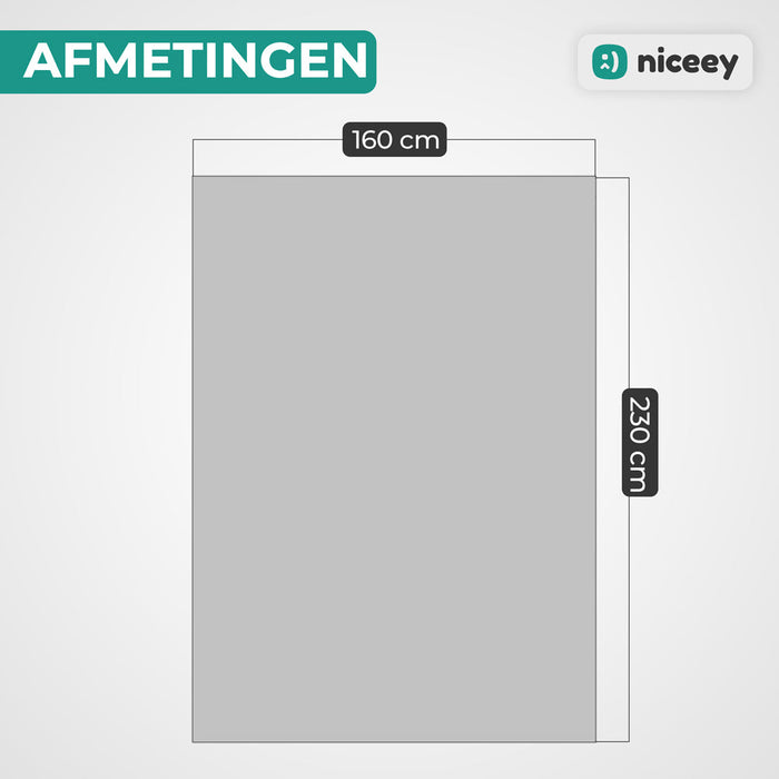 Tapis d'extérieur Niceey - Tapis de jardin - 160x230cm - Gris/Blanc
