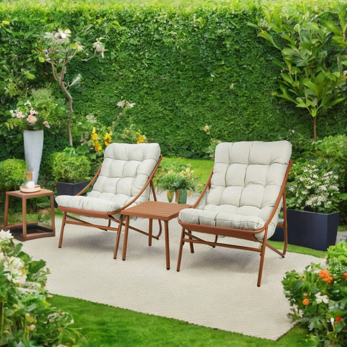 Ensemble de jardin Niceey - 3 pièces - avec coussins