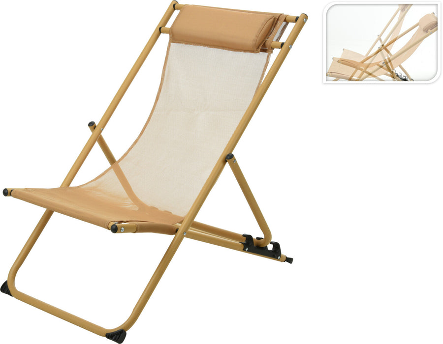 Chaise Longue avec Oreiller Niceey - Lot de 2 - Jaune