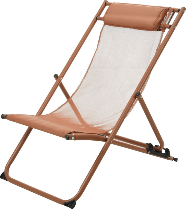 Chaise Longue Niceey - Avec Oreiller - Lot de 2 - Rouge