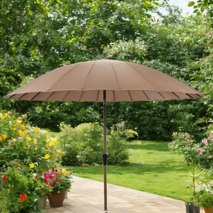 Parasol Niceey Shaghai - Bois - Inclinable - 280CM - Taupe