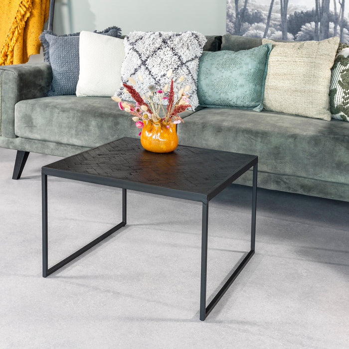 Table d'appoint Niceey, Black Stack, B340 noir