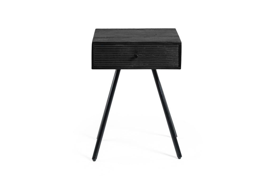 Niceey Table de chevet, 1 tiroir, A340 noir