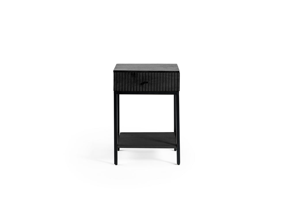 Niceey Table de chevet, 1 tiroir, M340 noir