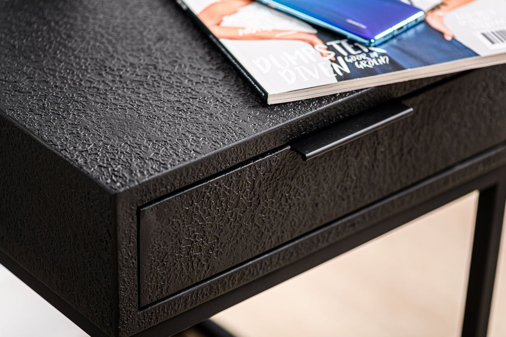 Niceey Table de chevet 1L, Lave, B340 noir