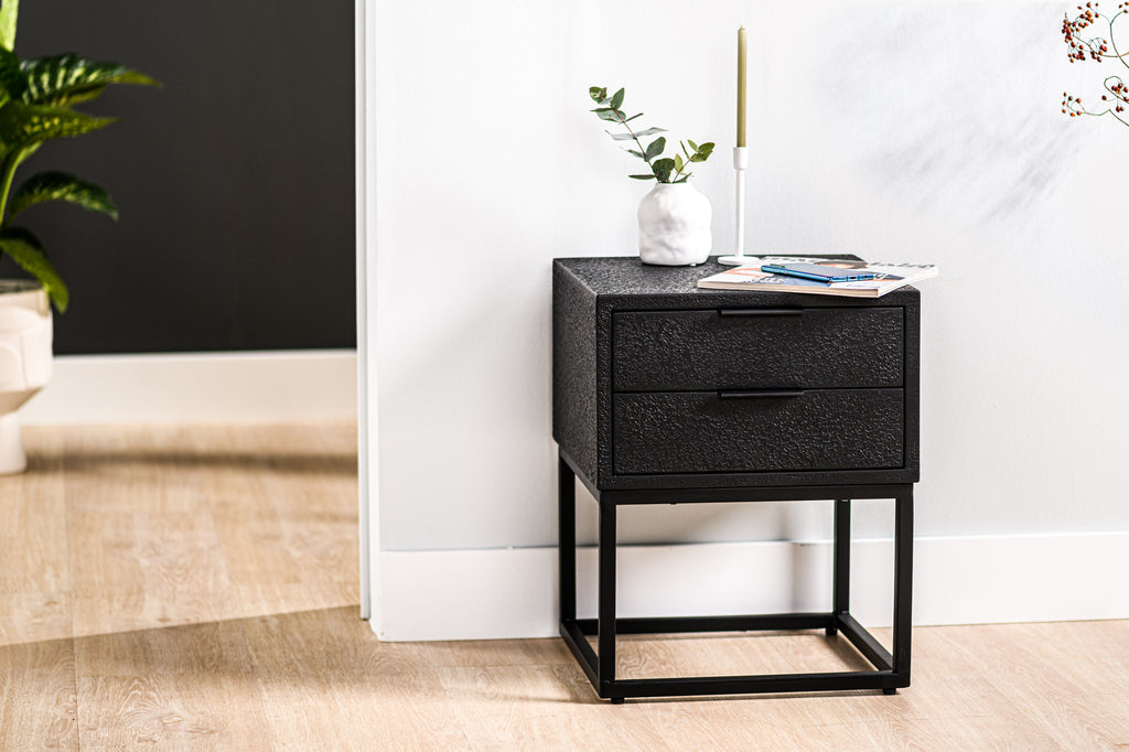 Niceey Table de chevet 2L, Lave, B340 noir
