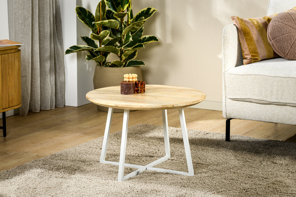 Niceey Table basse, 60 cm, B140 naturel pur