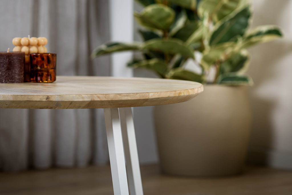 Niceey Table basse, 60 cm, B140 naturel pur