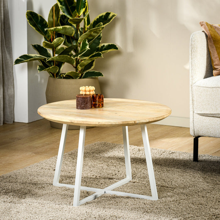 Niceey Table basse, 60 cm, B140 naturel pur