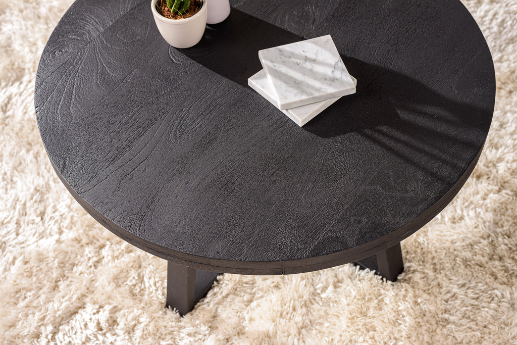 Niceey Table basse, 60 cm, B340 noir