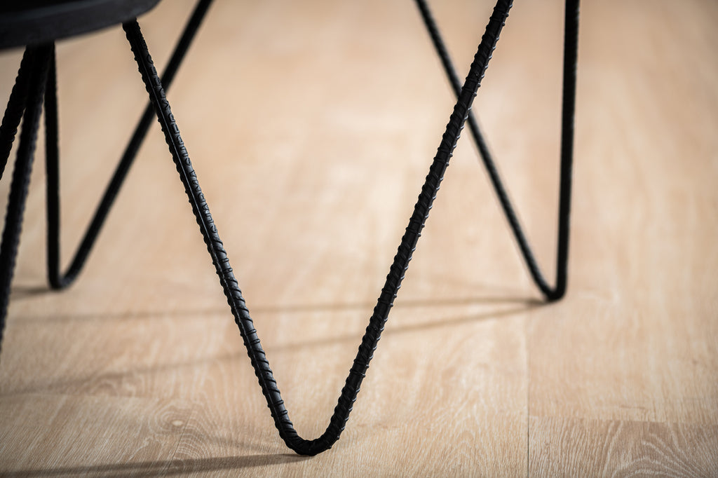Niceey Table basse ronde lot de 2, Lava, B340 noir