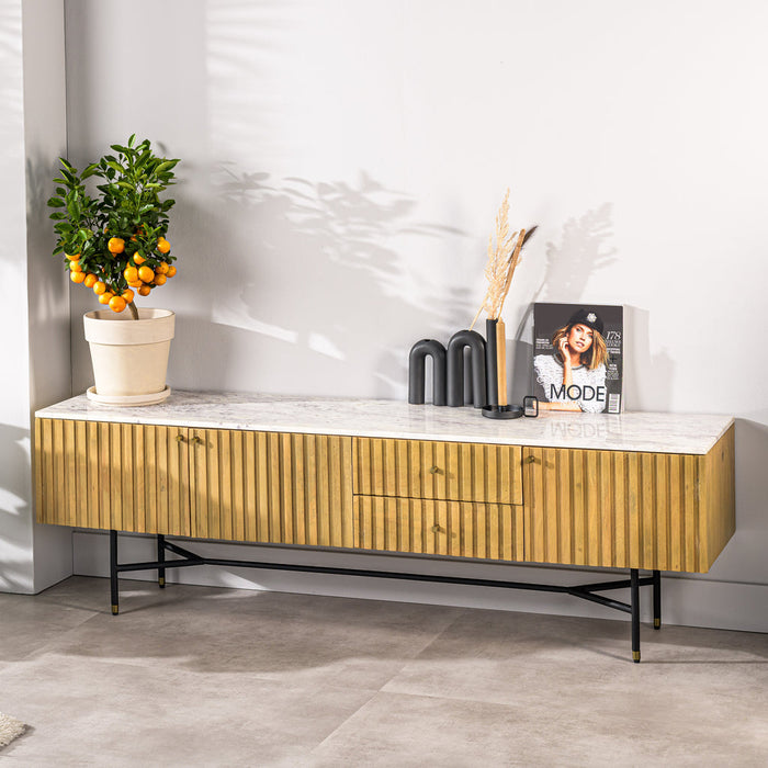Meuble TV Niceey, 175 cm, B180 naturel