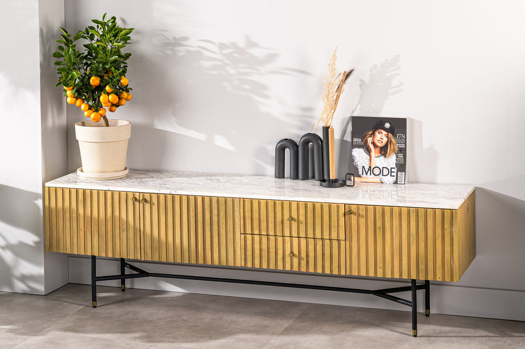 Meuble TV Niceey, 175 cm, B180 naturel