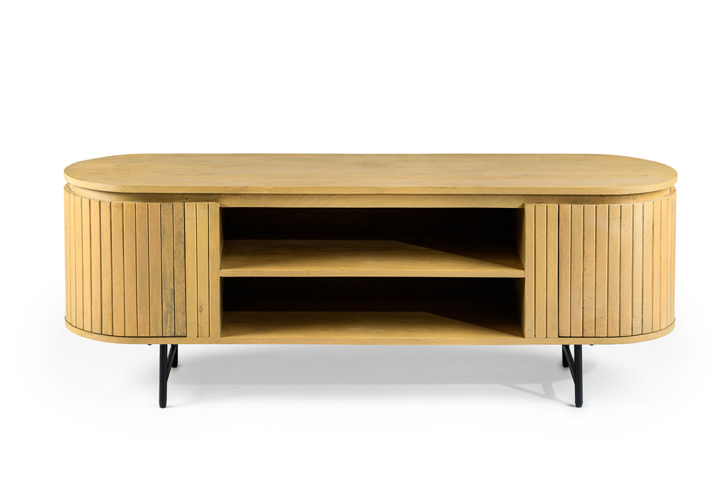 Meuble TV Niceey 2D, 155 cm, B180 naturel