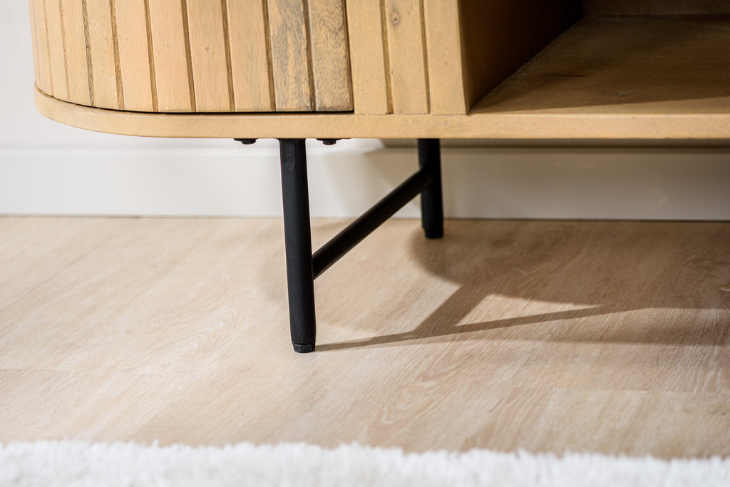 Meuble TV Niceey 2D, 155 cm, B180 naturel